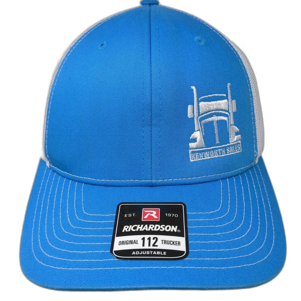 Richardson Trucker Hat Blue One Size Kenworth Sales Semi Mesh Snapback Logo